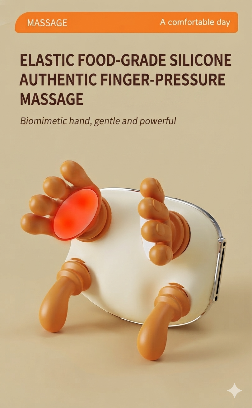 Advanced 3D Bionic Neck & Shoulder Massager with Soothing Heat Compress